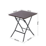 3-piece Plastic Outdoor Folding Table And Chairs Set