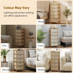 HOMCOM Chest Of Drawers, 5 Drawers Dresser With Bamboo Frame