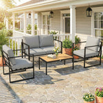Outsunny Outdoor Garden Furniture Set, 4 Piece Patio Furniture