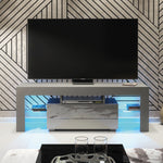 Floe Tv Unit 130cm With Led Lights | Dark Grey