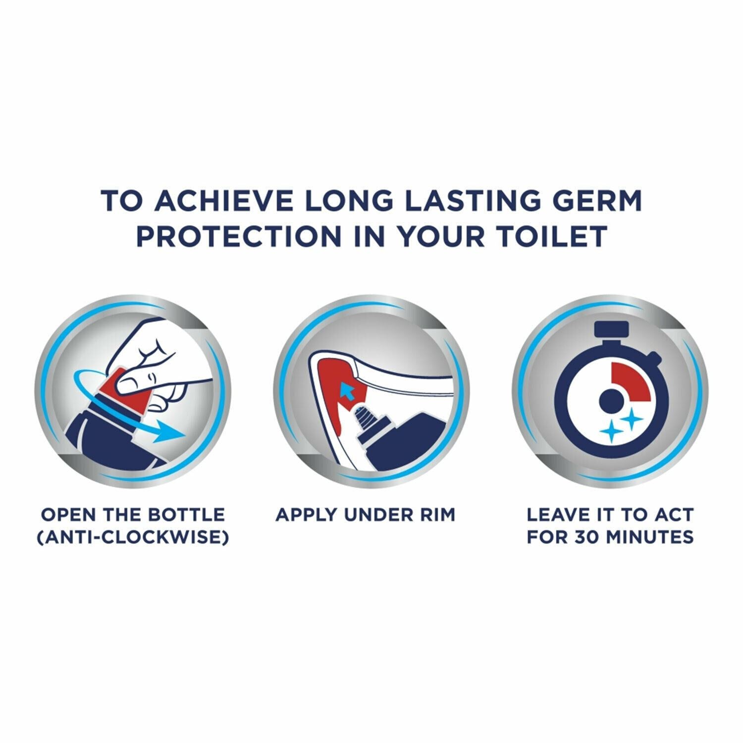 Zero Limescale Ocean Antibacterial Toilet Gel, 750ml, 3pk