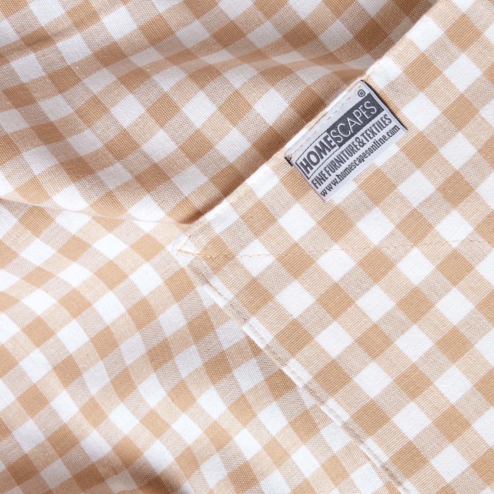 Cotton Gingham Check Throw | 150cm x 200cm | Beige