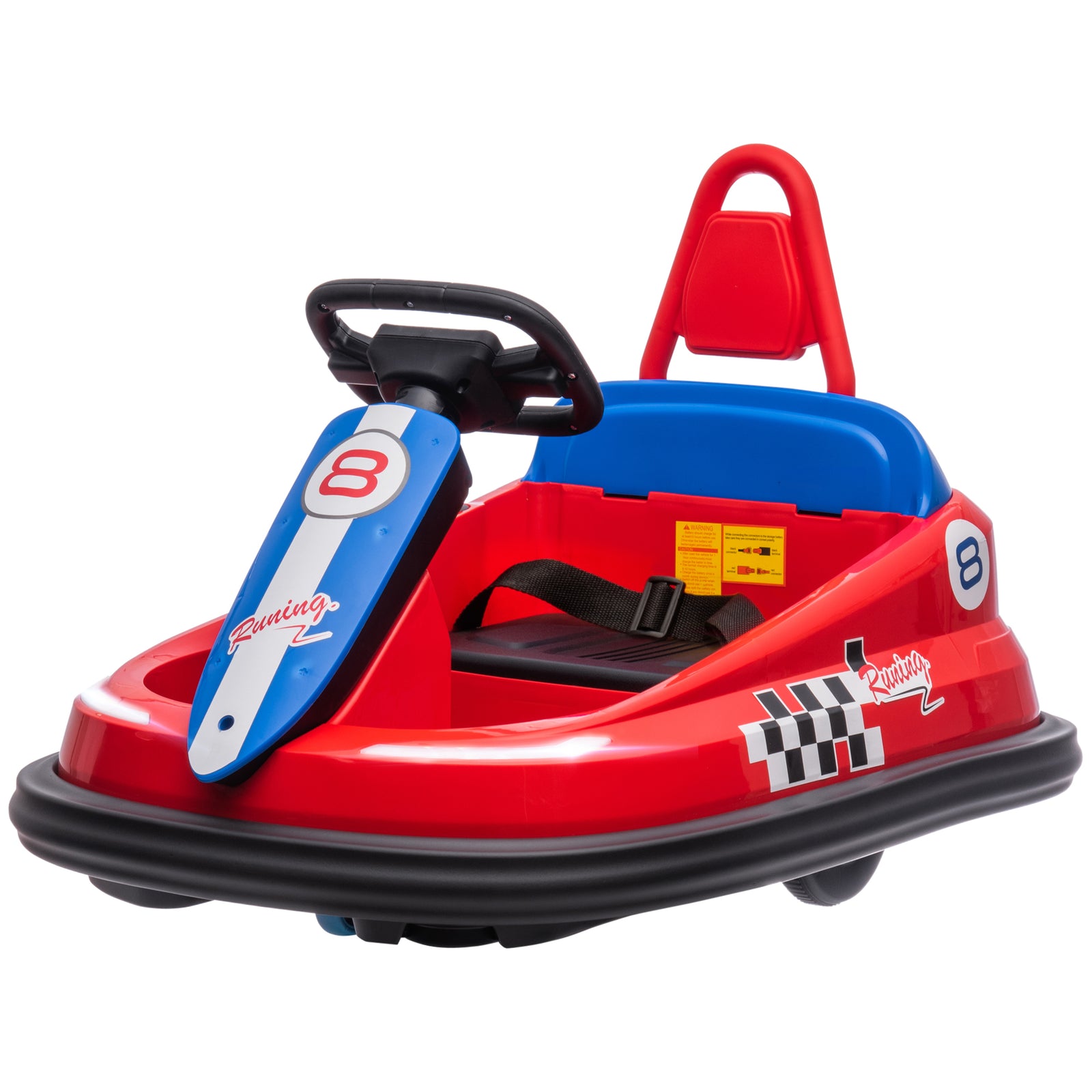 6v Kids Bumper Car, 360° Rotation Waltz Car W/ 2 Speeds | Red