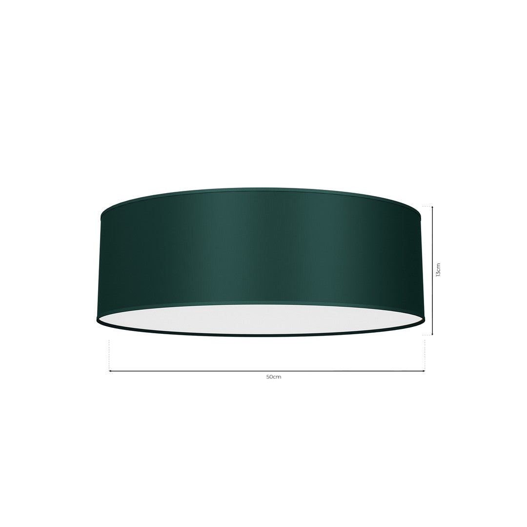 Verde Hand Made Scandi Style Ceiling Lamp In A Rich Green Finish Holds 3xe27 Led Bulbs