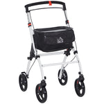 Folding Upright Rollator Walker With Storage Bag, Tray