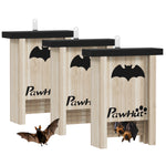 3pcs Bat Boxes, Bat Houses Easy For Bat To Land And Roost, Easy To Hang