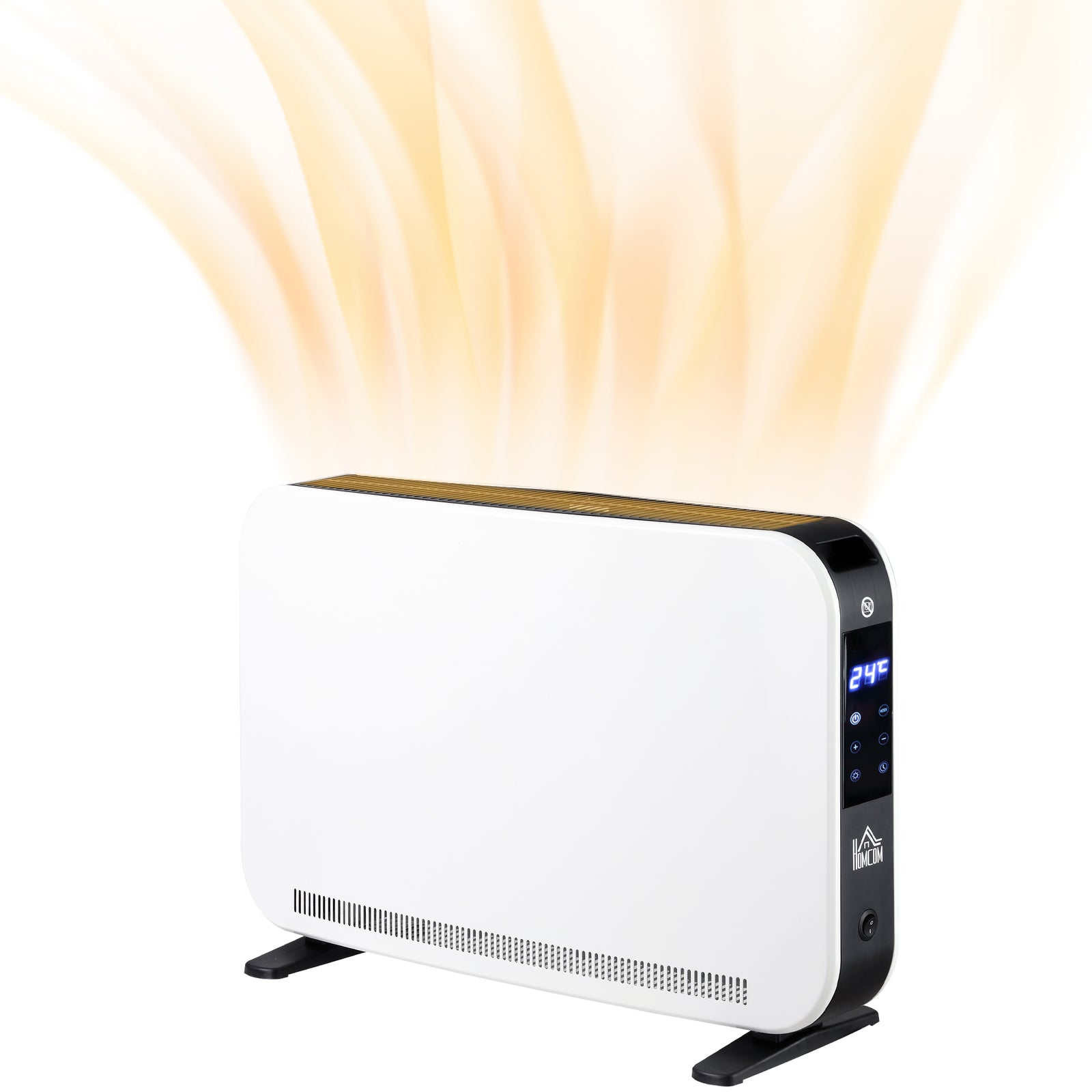 Portable Convector Heater With 24h Timer White