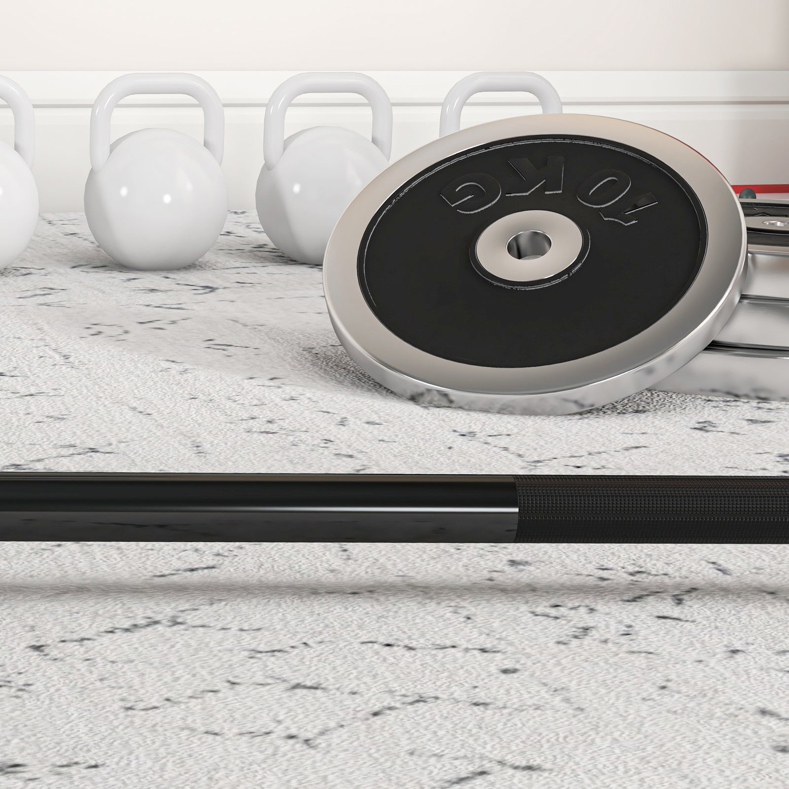 Barbell Bar For 2"/5cm Weight Plates | Silver