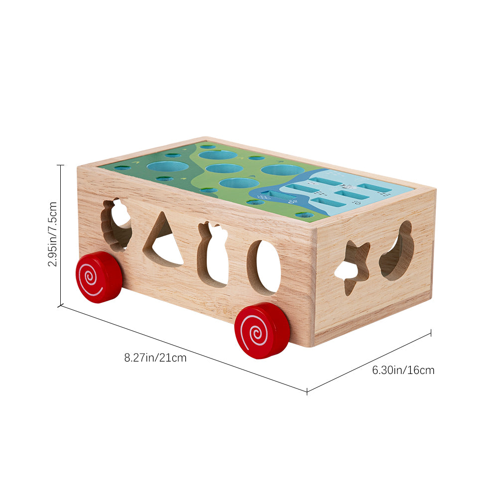 7 In 1 Wooden Educational Shape Sorter Toys Set For Toddlers