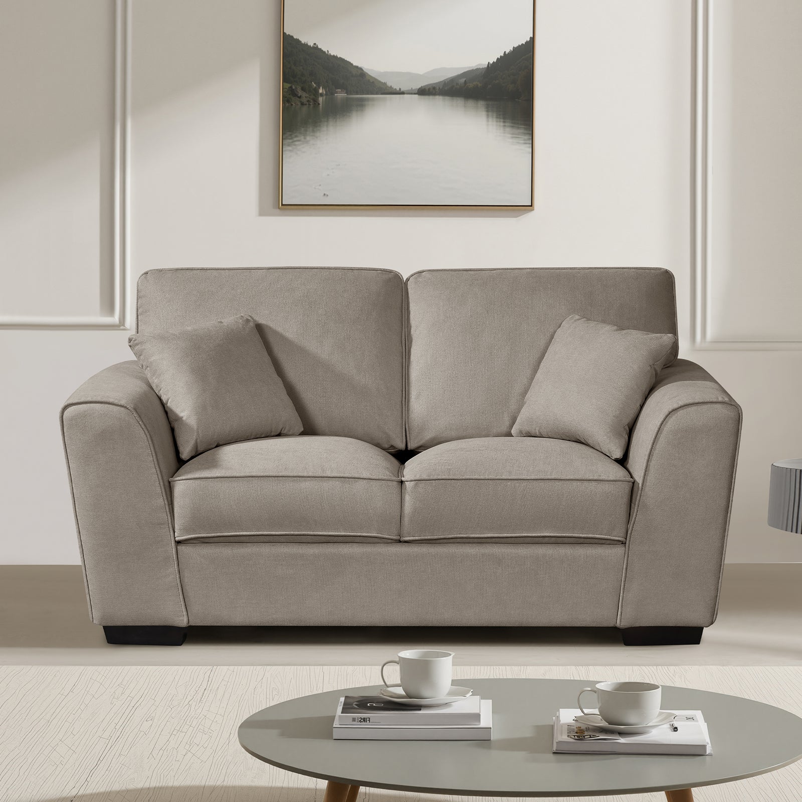 Arlington Soft Fabric 2 Seat Sofa | Brown