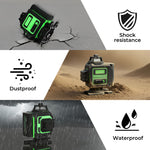 Laser Level 4d 16 Line 360° Green Self -leveling With Remote Tripod | Green