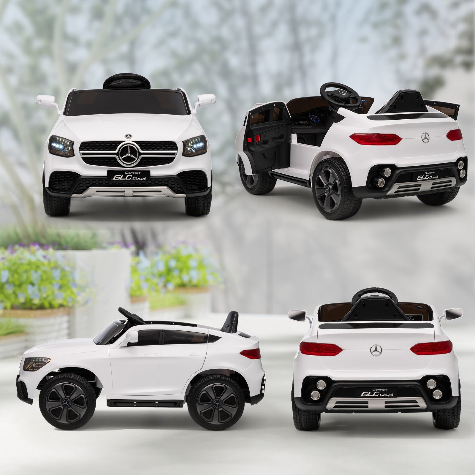 Mercedes-benz Glc Licensed Kids Ride On Car With Remote | White