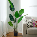 160cm/180cm Tall Artificial Banana Leaf Tree Faux Large Plants In Pot | Large