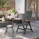 Outdoor Folding Rattan Chair, Dining Chair | Set of 1