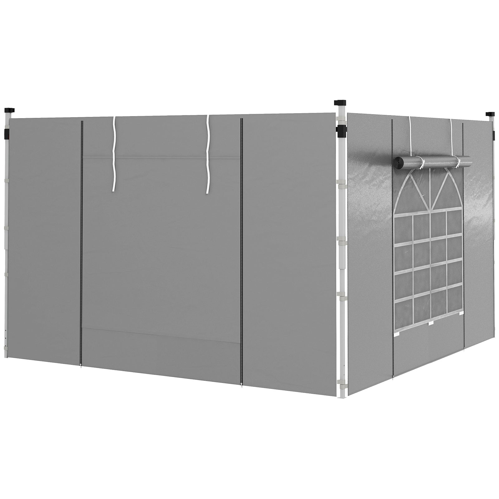 3x3(m) Or 3x6m Pop Up Gazebo Side Panels Replacement, 2 Pack | Light Slate Gray