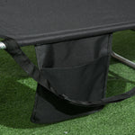 Chaise Lounge W/ Face Cavity & Arm Slots | Black
