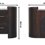 Artisan Furniture Solid Wood Valencia Two-drawer Bedside Table, Brown