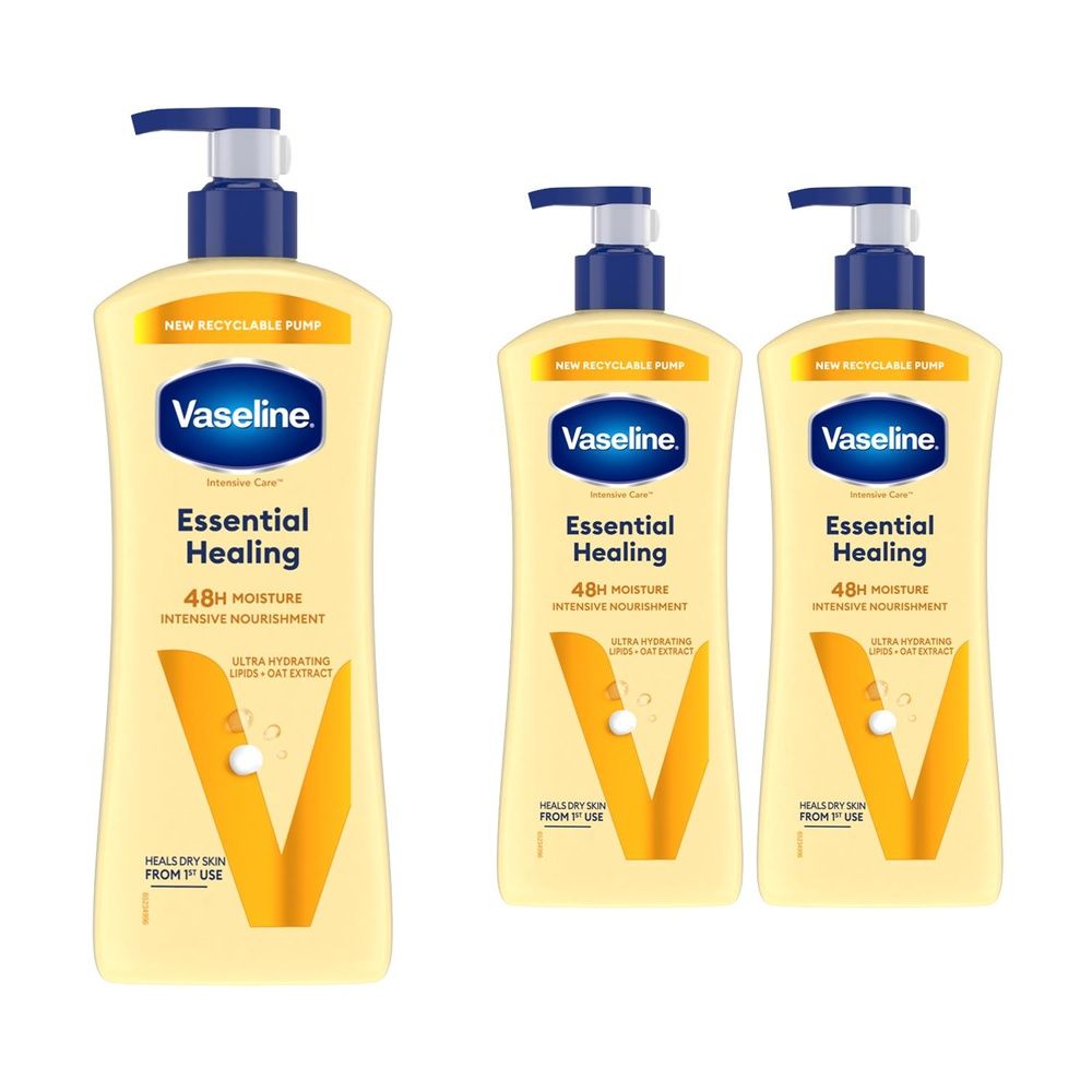 Intensive Care Essential Healing Body Lotion, 600ml For Dry Skin Care | Set of 3