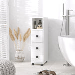 Slimline Bathroom Storage W/ 2 Drawers Wheels