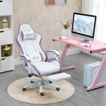 Reclining Pu Gaming Chair W/ Headrest | Purple