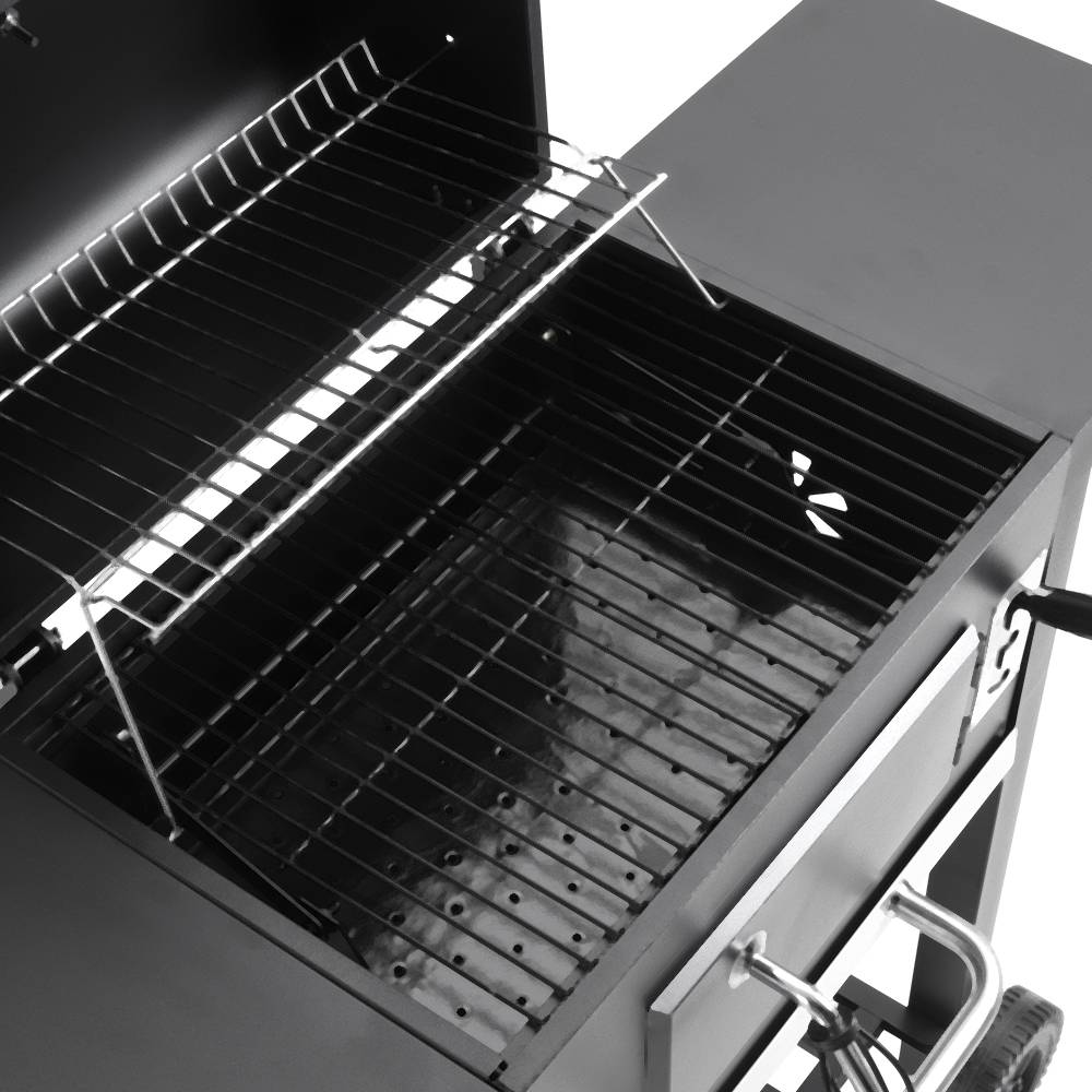Outdoor Charcoal Grill With Smoke Stack