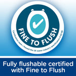 Washlets Classic Clean Biodegradable & Flushable Toilet Wipes. 2 Pack