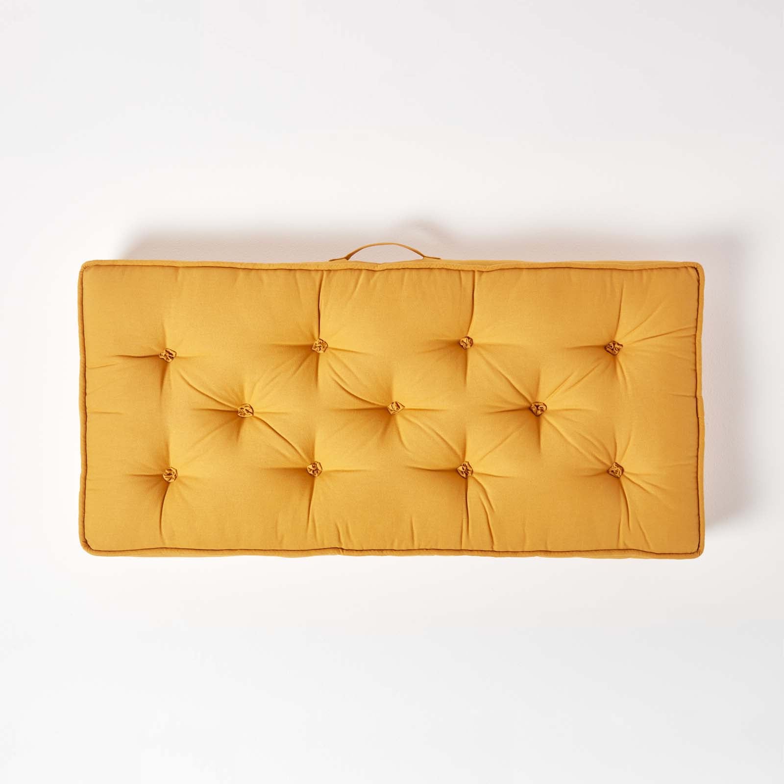 Cotton 2 Seater Booster Cushion | 50cm x 100cm | Mustard