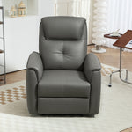 Recliner Armchair With Spring Cushion Adjustable Leg Rest