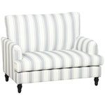 Velvet Single Sofa Armchair With Stripes | Grey