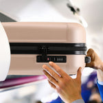 45x36x20cm Lightweight Underseat Cabin Carry On Suitcase - 100+ Airline Approved - Hard Shell Luggage - 4 Wheels | 45 x 36 x 20cm | Champagne