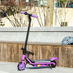 Electric Scooter For 6-14 With Dual Brakes & Colourful Light | Purple