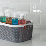 Kovan Grey Woven Basket - 14l