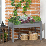 Outsunny Garden Wooden Planter Flower Raised Bed