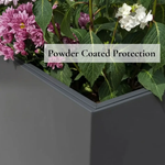 Long Zinc Galvanised Tall Trough Planter | 80cm x 25cm x 60cm | Grey