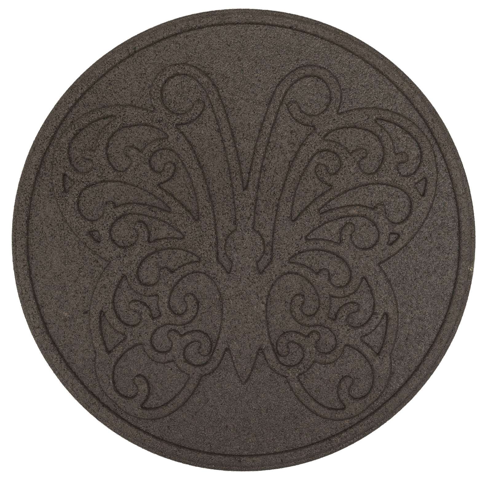 Recycled rubber Reversible Stepping Stone - Butterfly | Set-of-2 | Brown