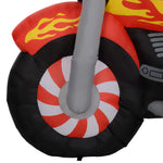 5.6ft Christmas Blow Up Santa Claus Riding Motorcycle Led