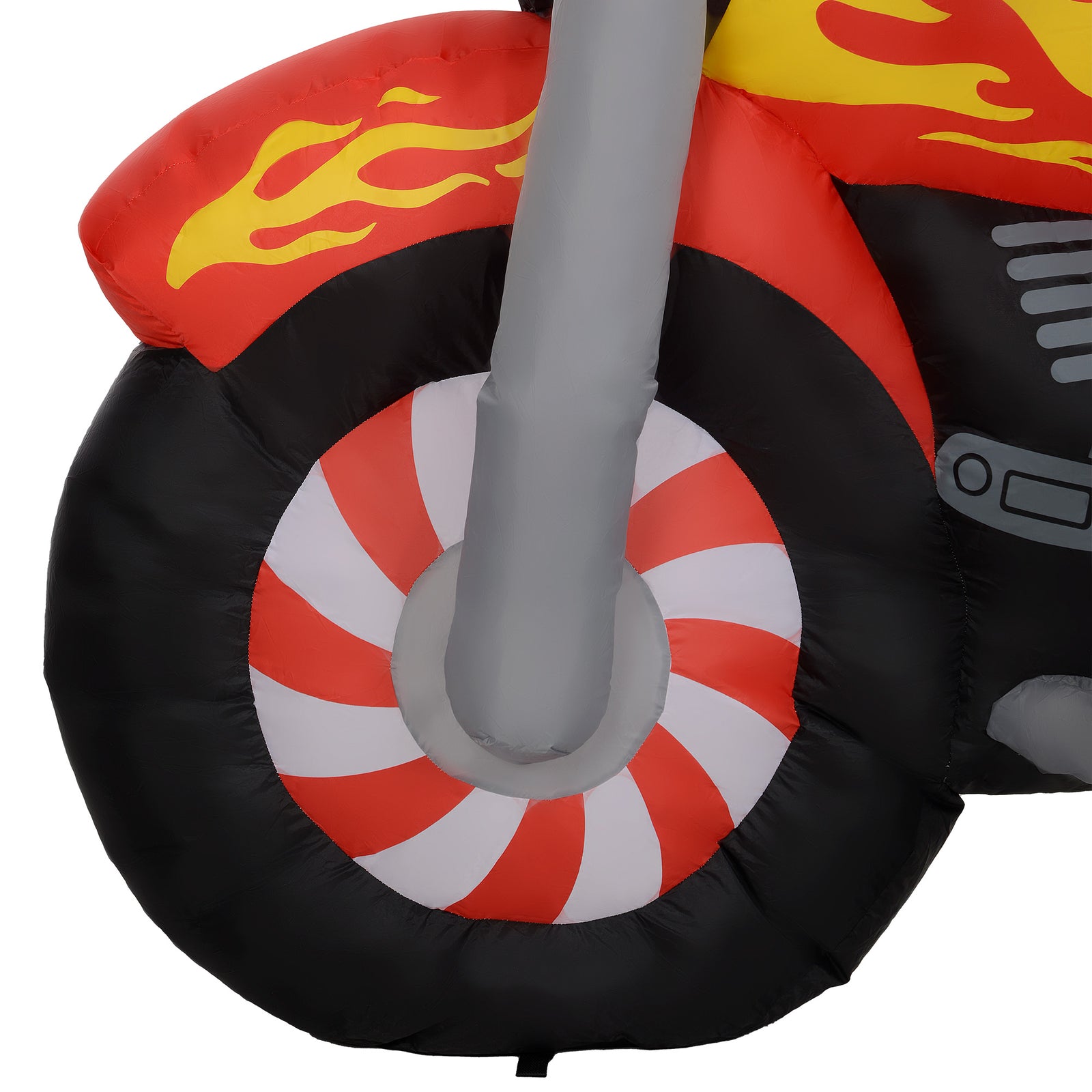 5.6ft Christmas Blow Up Santa Claus Riding Motorcycle Led