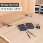 35 Mm Hinge Drilling Kit, 5 Pcs With Forstner Drill For Woodworking