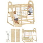 AIYAPLAY 6 In 1 Kids Climbing Frame With Slide, Monkey Bars, Ladder