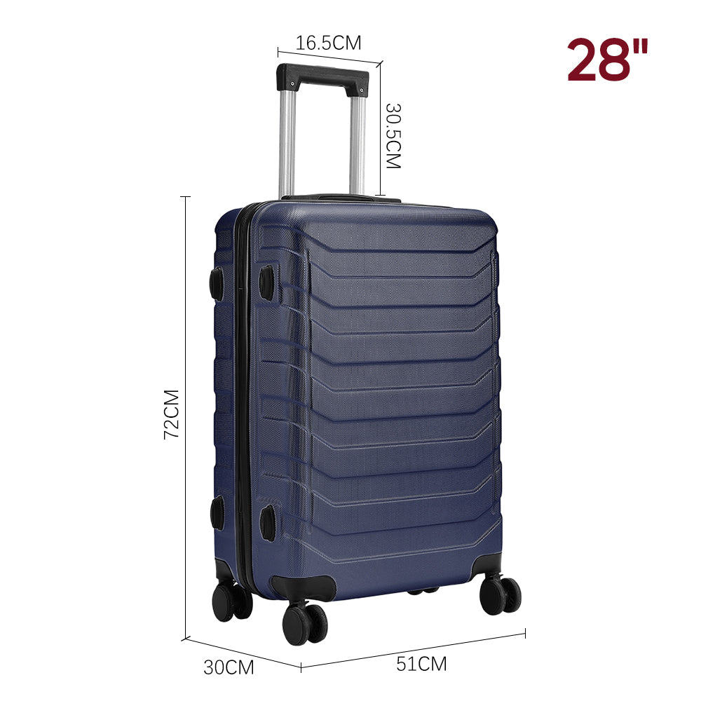 Rolling Hardshell Luggage Travel Suitcase | Blue