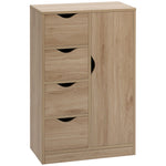 Freestanding Bathroom Cabinet With 4 Drawers Door Cupboard | One Size | Natura