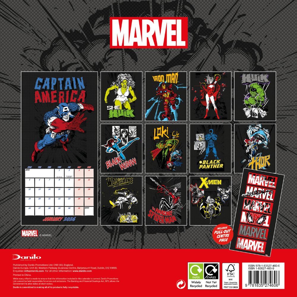 Comics 2026 Square Calendar Official Product