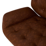 Brown Pu Leather Office Chair With High Back, Adjustable Height, And 360° Swivel