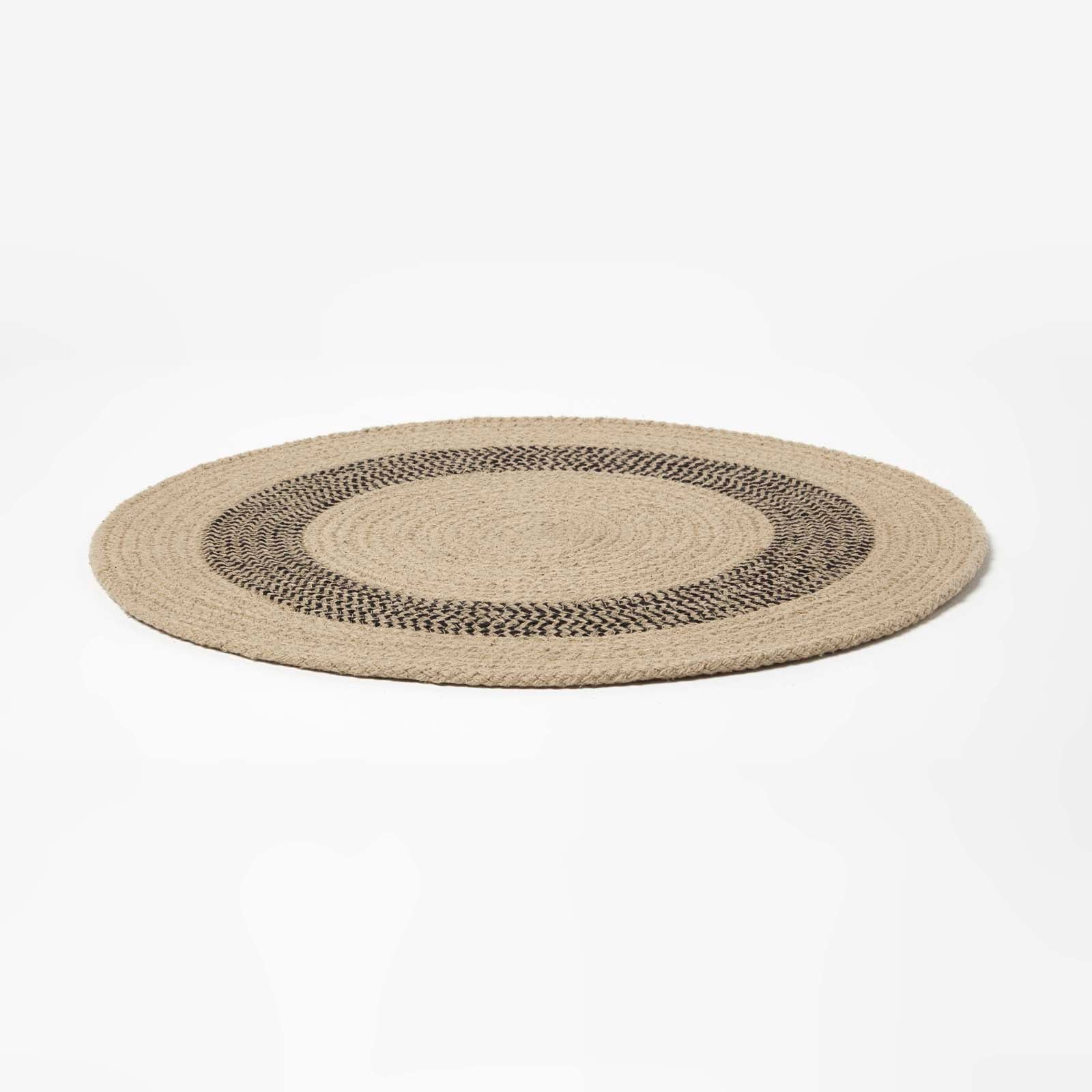 Braided 100% Cotton Round Placemats Set Of 4 | 40cm | Linen