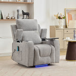 Cowley Electric Riser Recliner Chair With Massage And Heat, Drink Cooler, Table | Light Grey