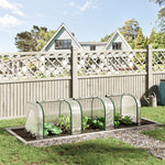 Green Tunnel Greenhouse With Zipped Doors | Silver