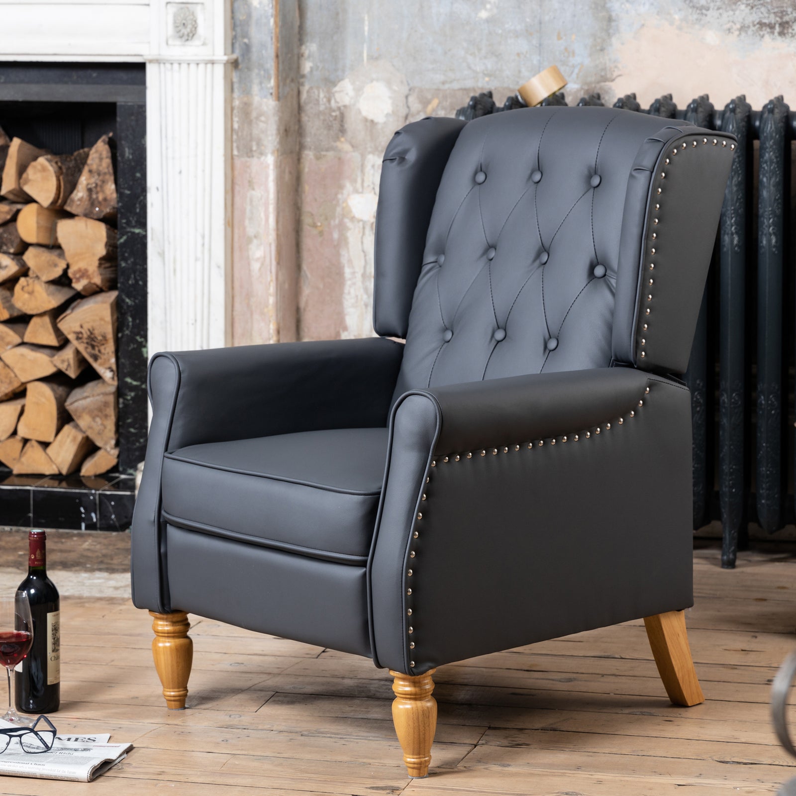 Galena Recliner Armchair | Grey