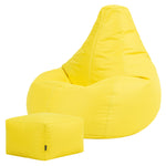 Recliner Indoor Outdoor Bean Bag Chair & Pouffe Chair | Yellow