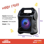 Wicked Gizmos Karaoke Boombox Portable Speaker With Mic Led Lights Bluetooth