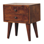 Solid Wood Mini Chestnut Modern Bedside